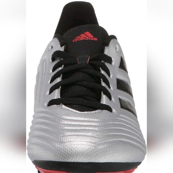 Adidas Men's Predator 19.4 FxG Soccer Cleat F35597 Silver Metallic Black Sz 6.5 - Picture 4 of 6